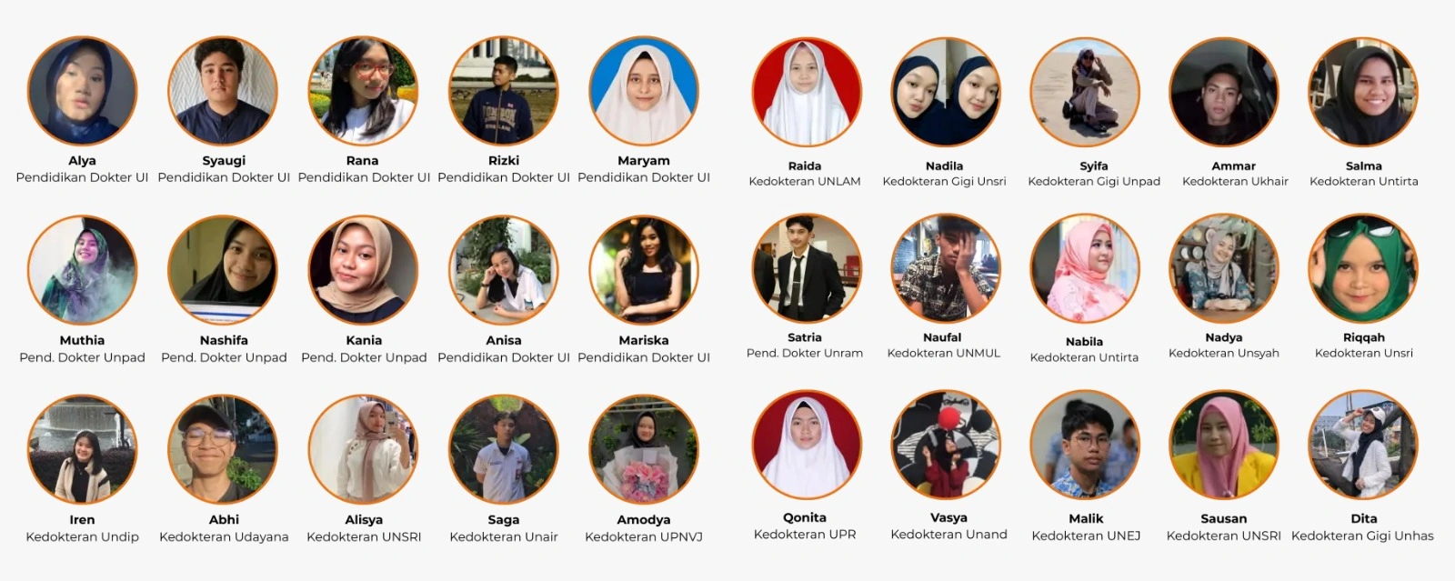 Alumni Supercamp diterima di PTN favorit dan jurusan kedokteran - dokumentasi kelulusan bagian 1